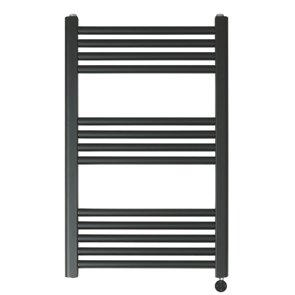 JTP Vos Matt Black 800 x 500mm Electric Towel Radiator Cut Out